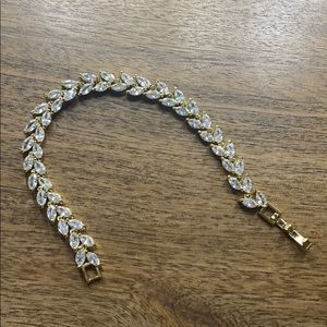 Gold crystal bracelet
